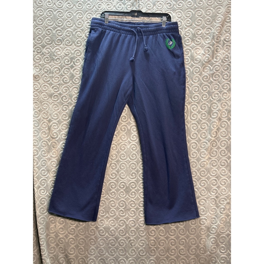 PINK Victoria's Secret Blue‎ Embroidered Sweatpants XL Logo Athletic Casual